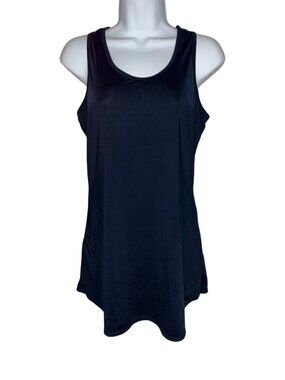 Sz.M*Tangerine*Navy Blue Workout Tank Top--Racerback